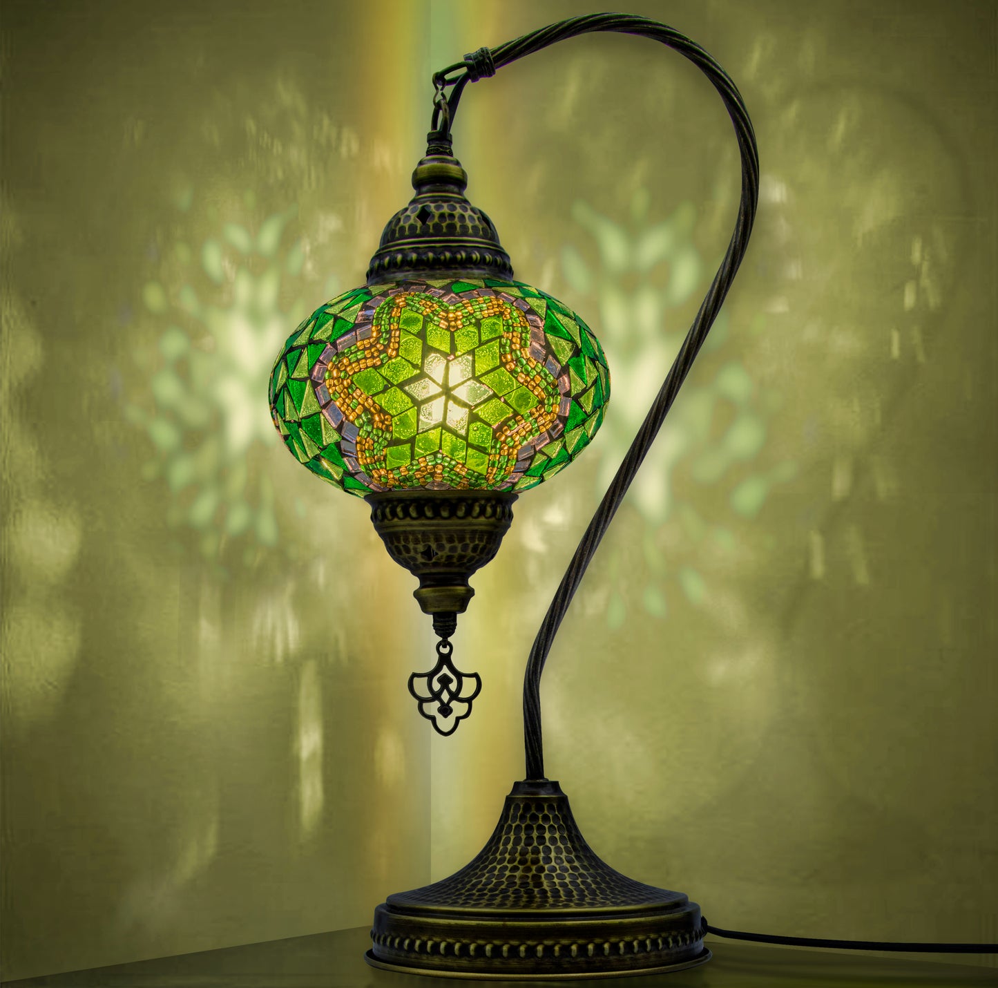 Mosaic Swan Lamp