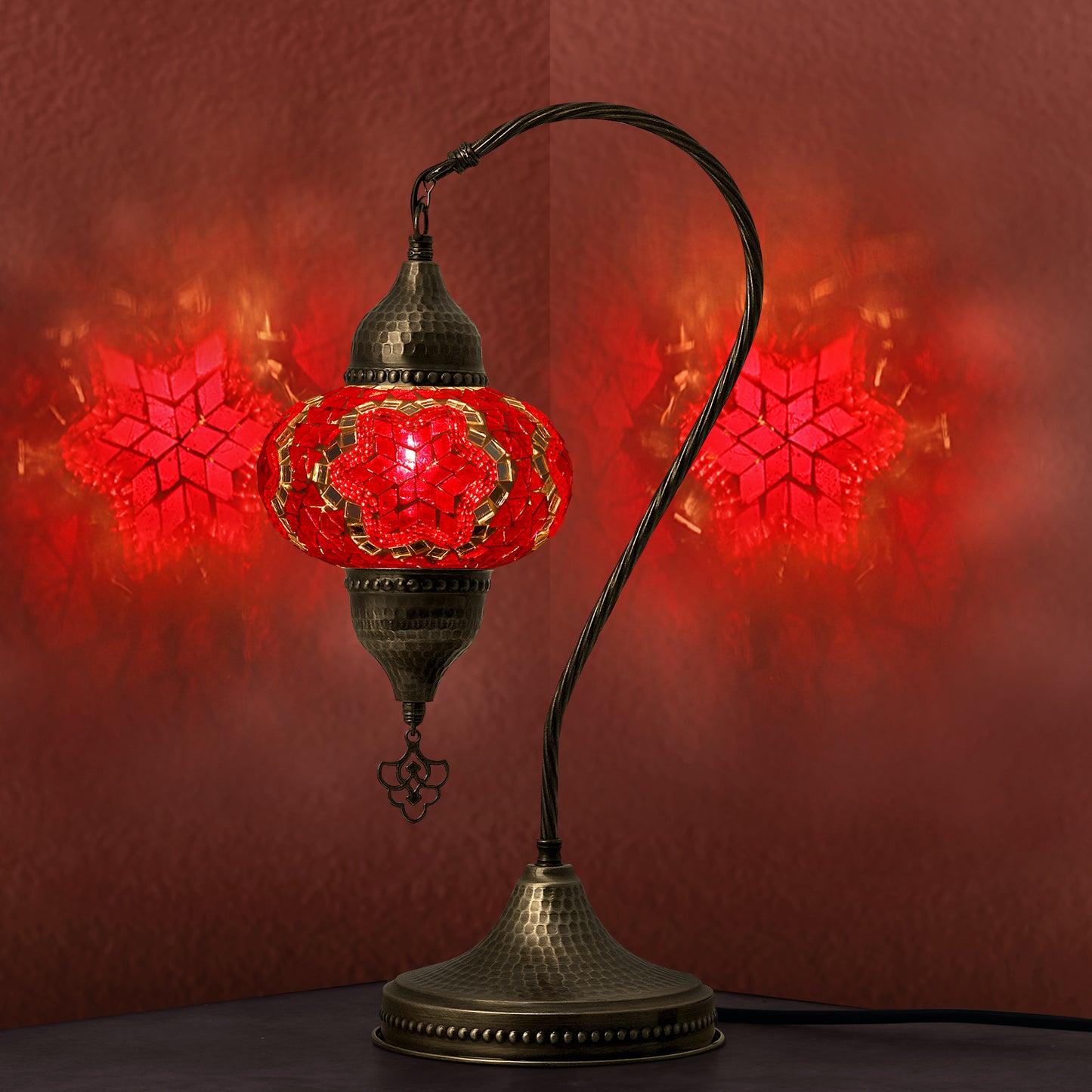 Mosaic Swan Lamp