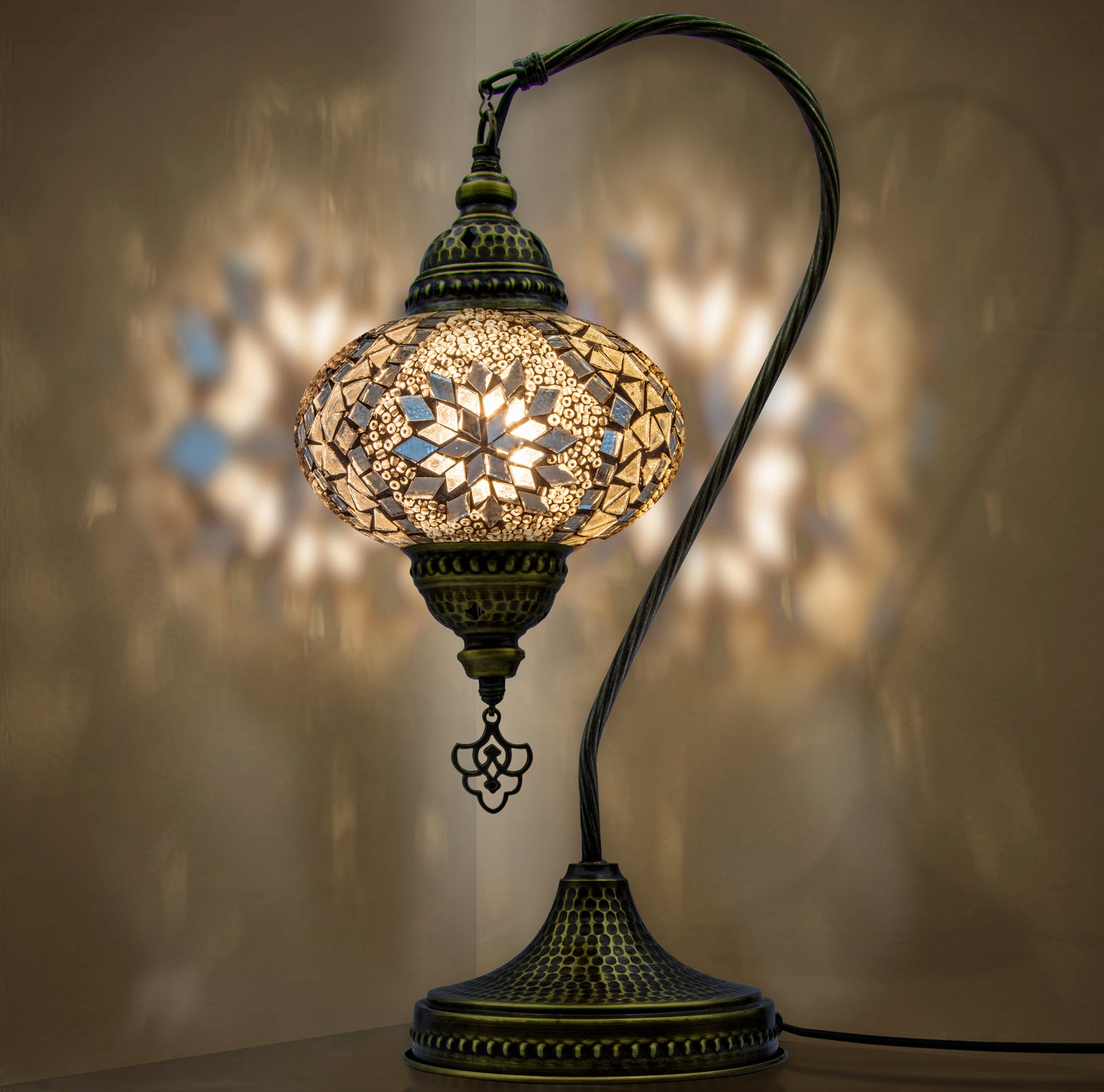 Mosaic Swan Lamp