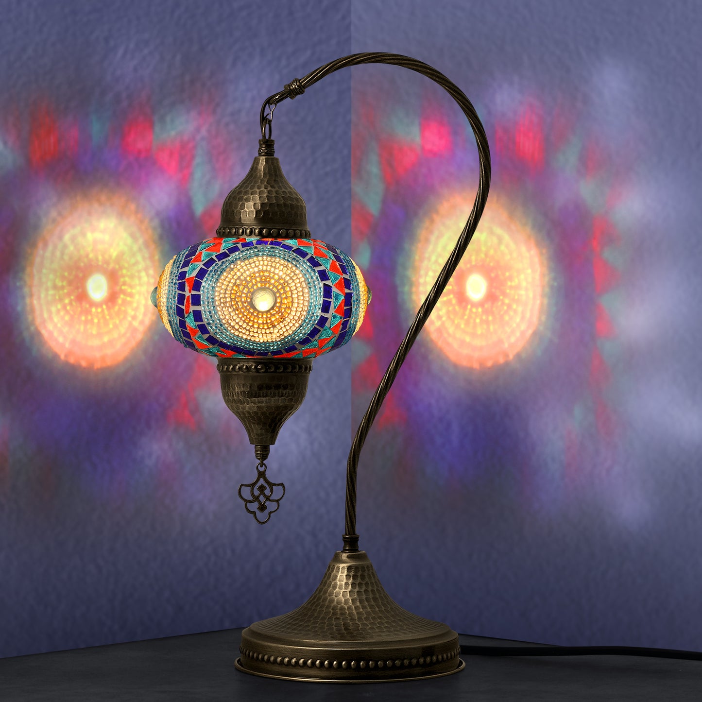 Mosaic Swan Lamp