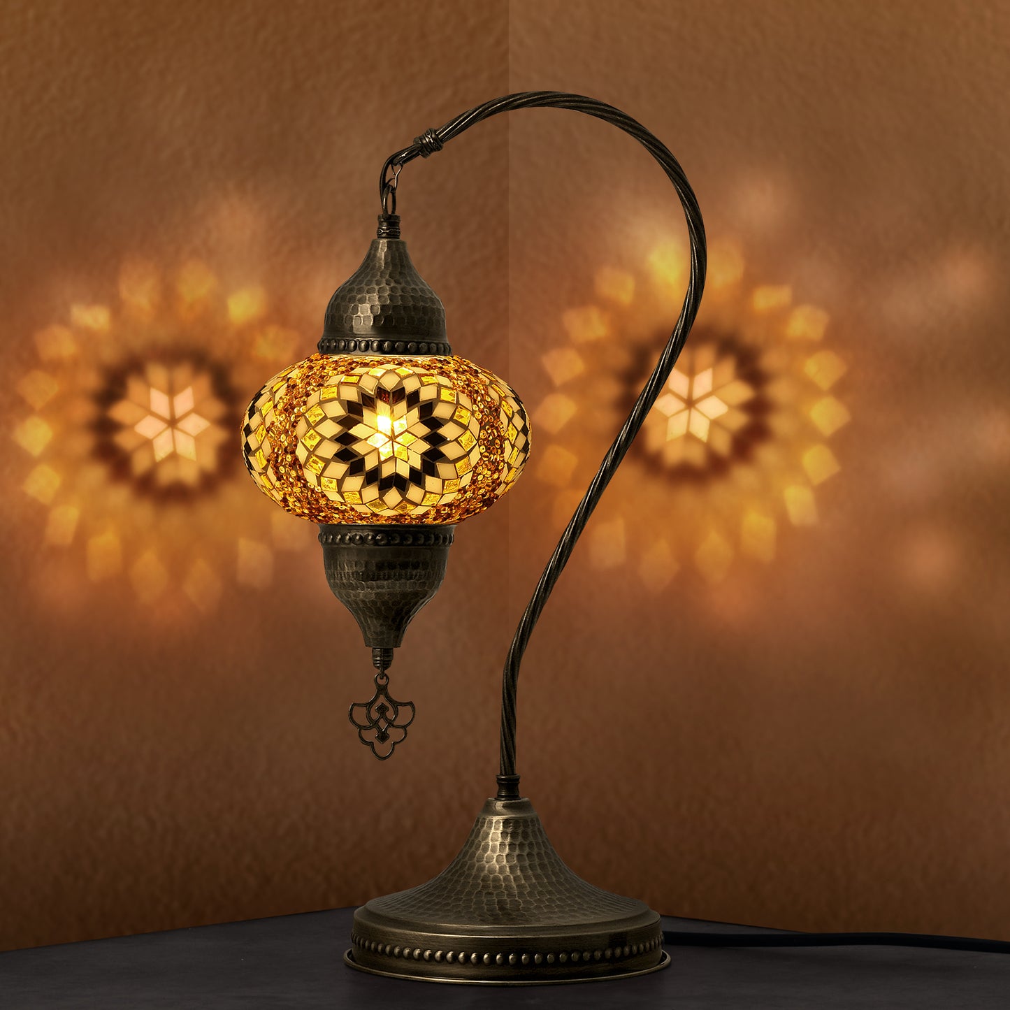 Mosaic Swan Lamp