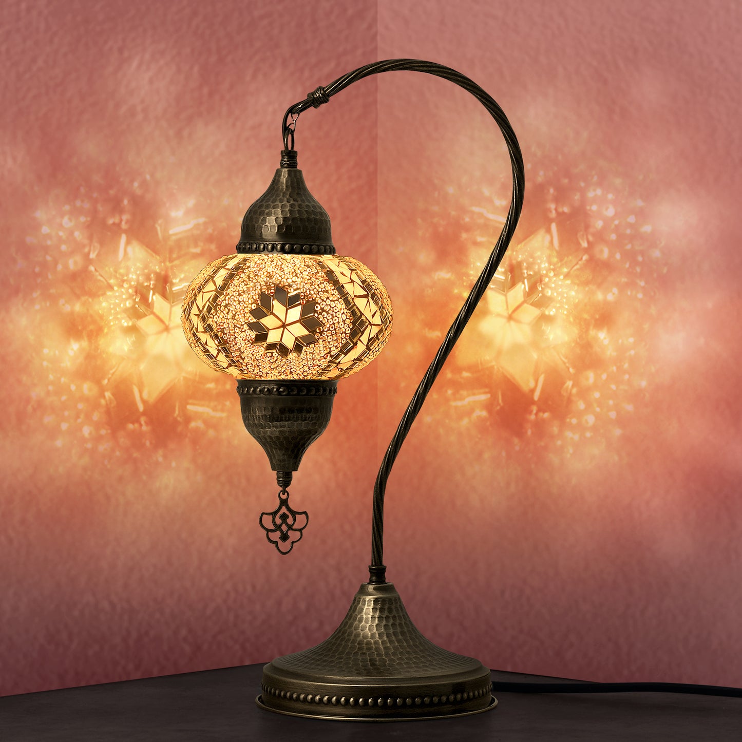 Mosaic Swan Lamp