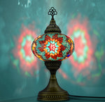 Turkish Mosaic Table Lamp – Ocean | Handmade Boho Light