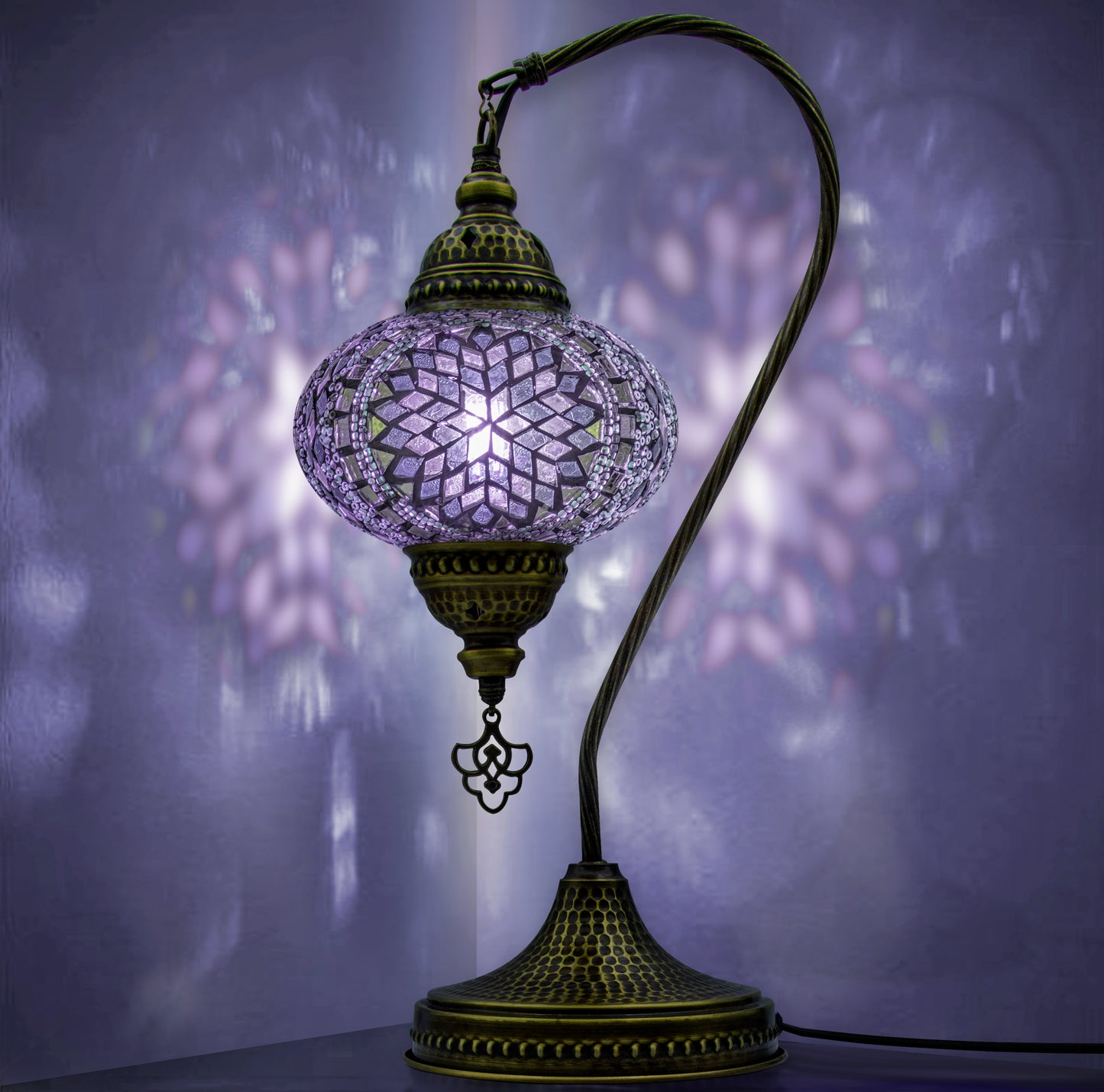 Mosaic Swan Lamp