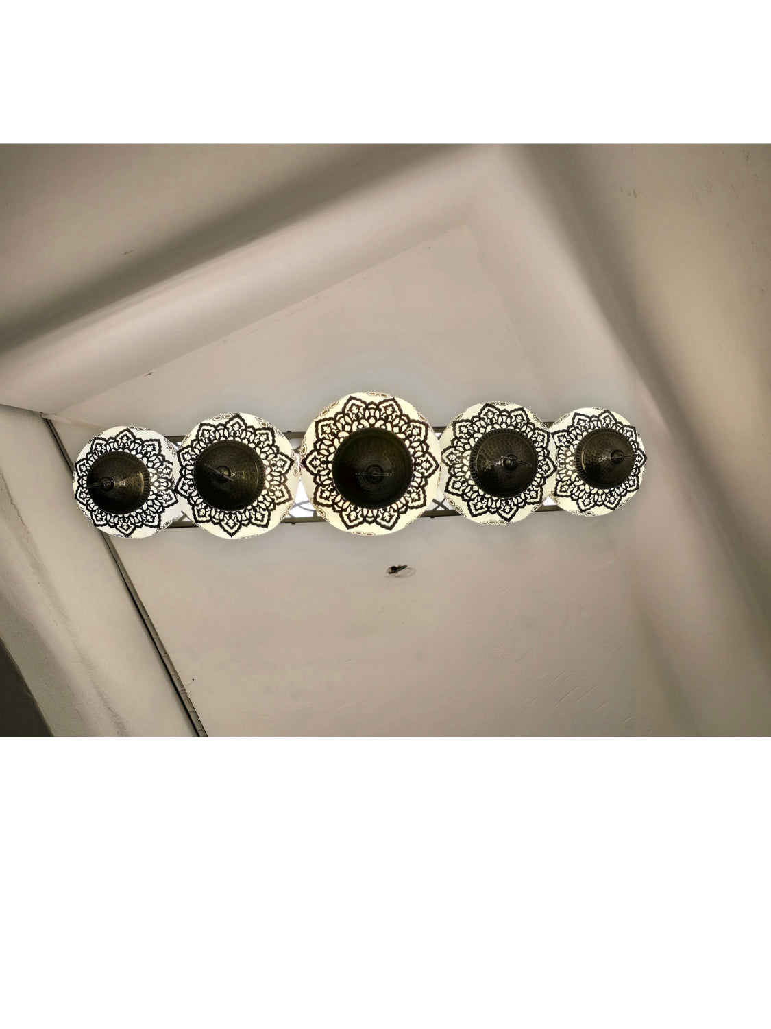 Turkish Mosaic Ceiling Light – Handmade Boho Hanging Lamp