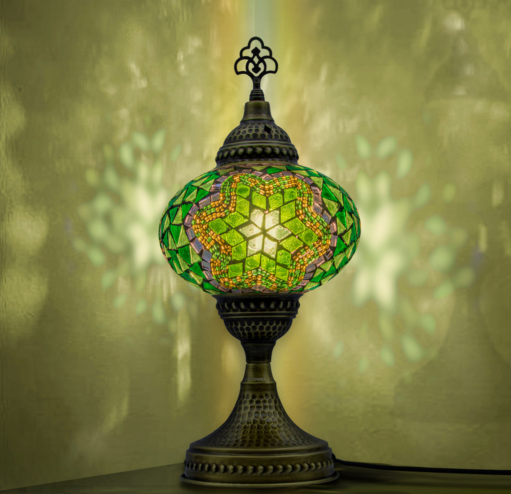 Handmade Turkish Mosaic Table Lamp – Colorful Boho Home Light
