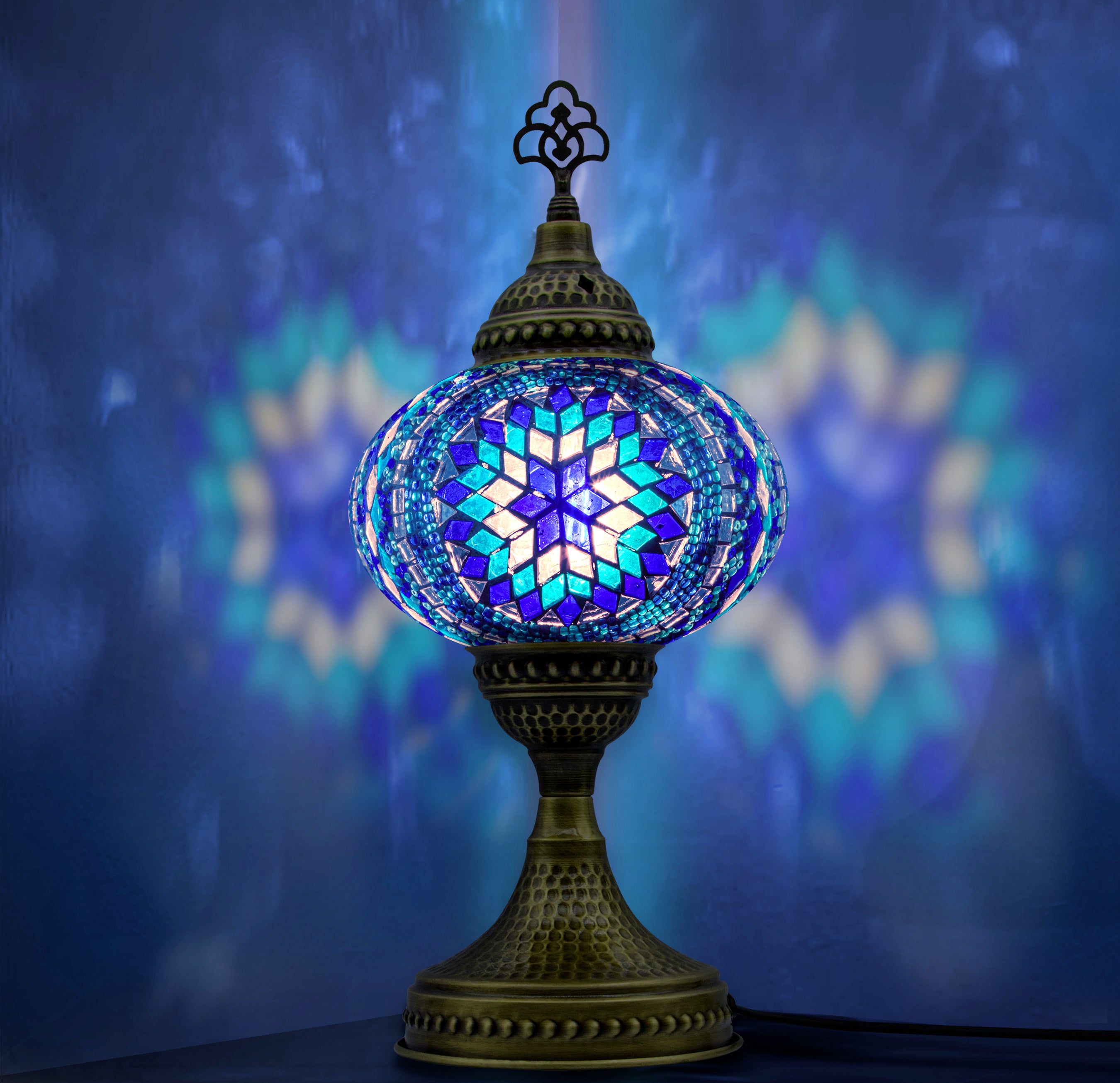 Handmade Turkish Mosaic Table Lamp – Colorful Boho Home Light